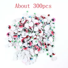 Not Self adhesive 300pcs Mixed Googly Dolls Eyes DIY Scrapbooking Teddy Bear Stuffed Toy Doll Parts