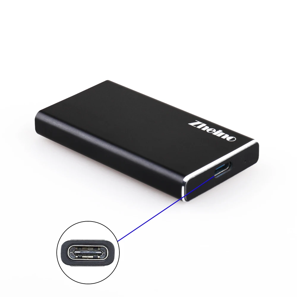 Zheino type-C для MSATA USB 3,1 чехол для жесткого диска внешний корпус SSD, HDD Чехол