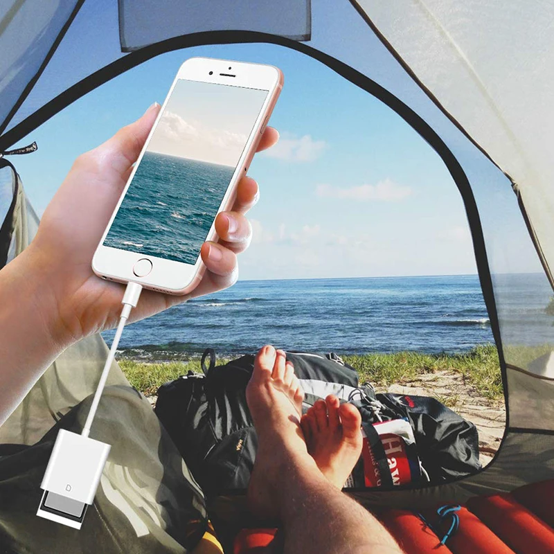 Адаптер для iPhone iPad Cardreader SD/tf для iPhone устройство для чтения карт памяти разветвитель lector de tarjetas lecteur carte разъем SD