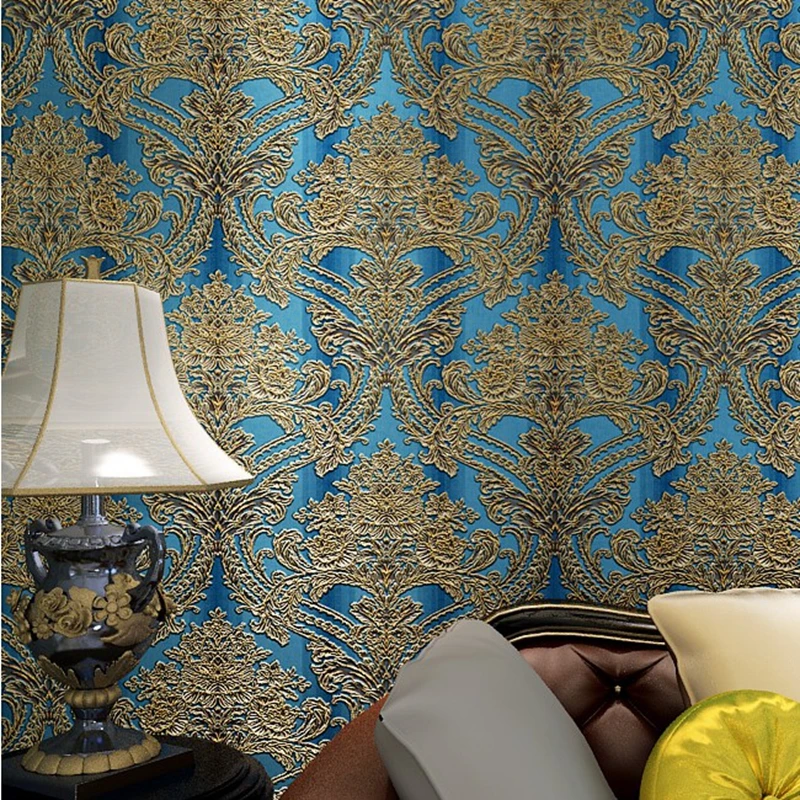 Victorian Floral Embossed Vintage Wallpaper Damask Wall Paper Wall