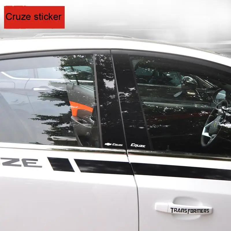 

Angelguoguo Car mirror reflection panel B column sticker for 2009-2014 Cruze car window decoration sticker