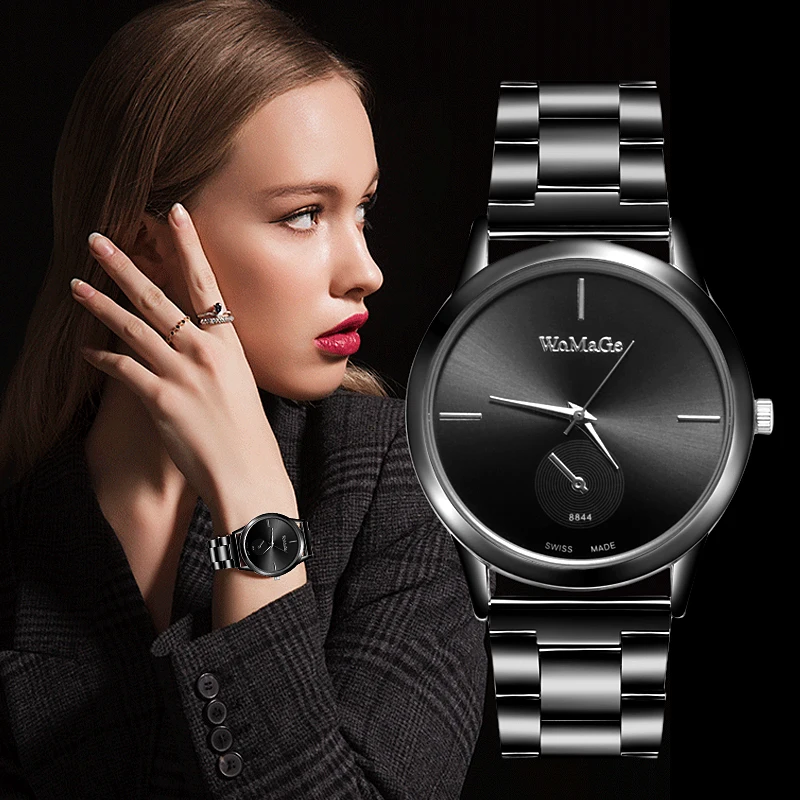 WoMaGe Women Watches Relogio Feminino Luxury Quartz Watch Full Stainless steel major Wristwatch ladies 2019 bayan kol saati 1