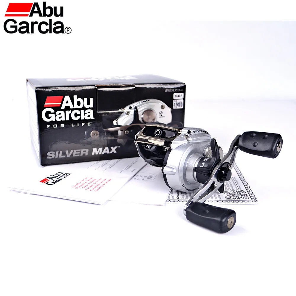 NEW Abu Garcia Brand SILVER MAX3 Left Right Hand Bait Casting Fishing Reel Max Drag 8KG 6BB 6.4:1 Baitcasting Reel