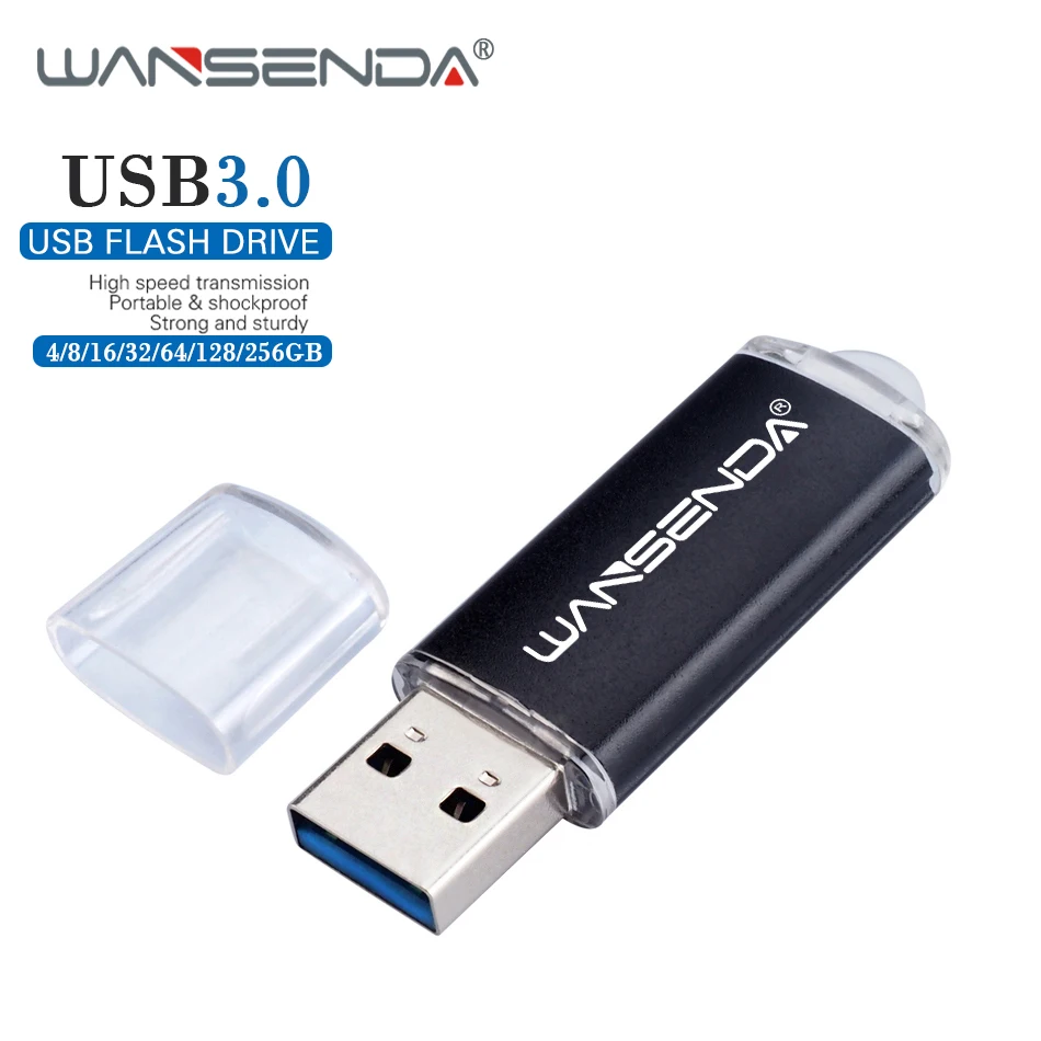 WANSENDA USB 3.0 флеш накопитель 128 ГБ 16 32 64 256 ГБ|USB флэш-накопители| |