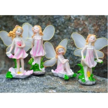 Kawaii Flower Fairies Miniature Fairy Garden Ornament Decor Pot DIY Craft Accessories Dollhouse Kids Gift Learning Toys