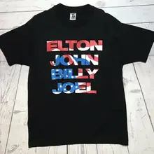 Vintage de Elton John concierto de Billy Joel T camisa para hombre Xl gema 90s Tour Vtg hombres camiseta de verano