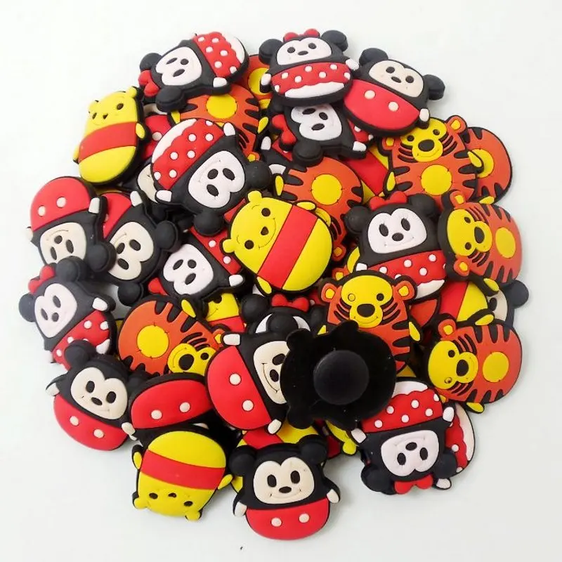 50Pcs Cute Cartoon Mouse Bear Duck Shoes Charms Fit Croc/Bracelet Kid Party Birthday Souvenir Gift Promotional Gift