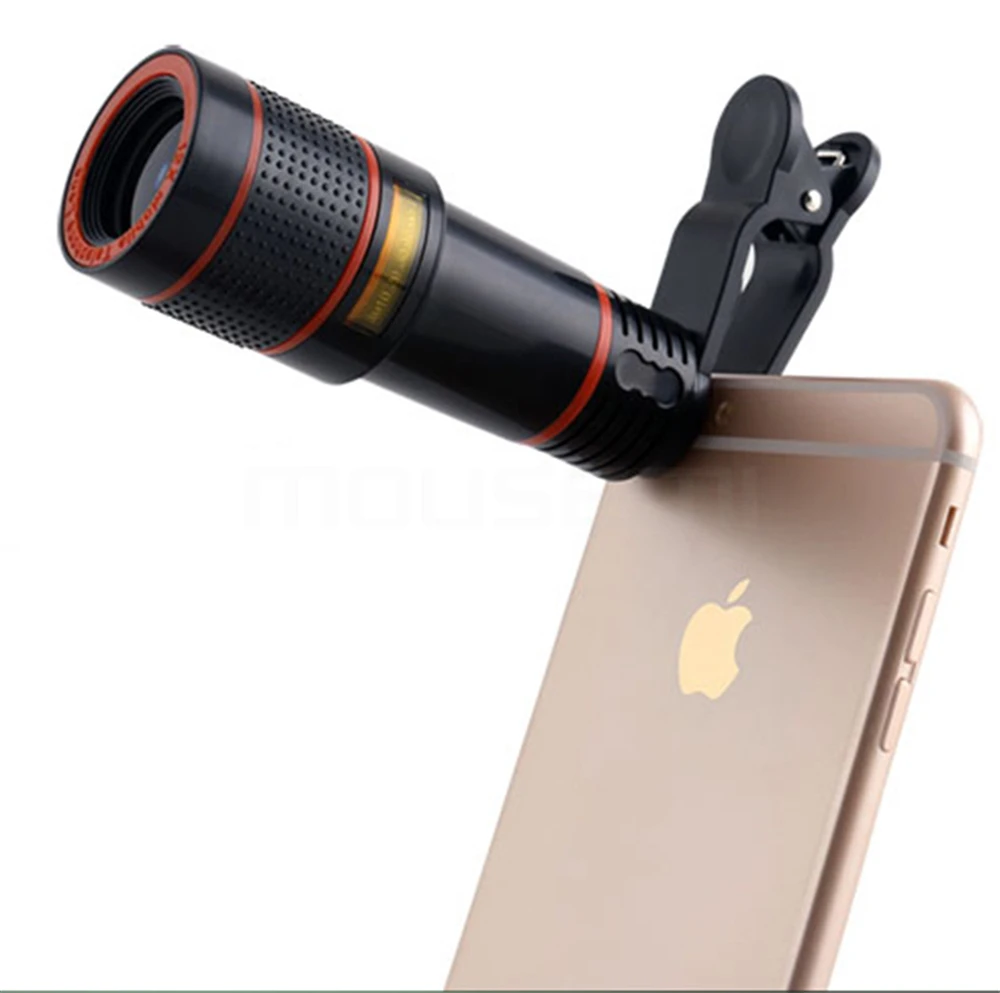 MOUSEMI 12X Mobile Phone Lens For iPhone Universal Clip 12x Zoom Celular Lens For Smartphone Camera Lenses on phone Telephoto    (9)