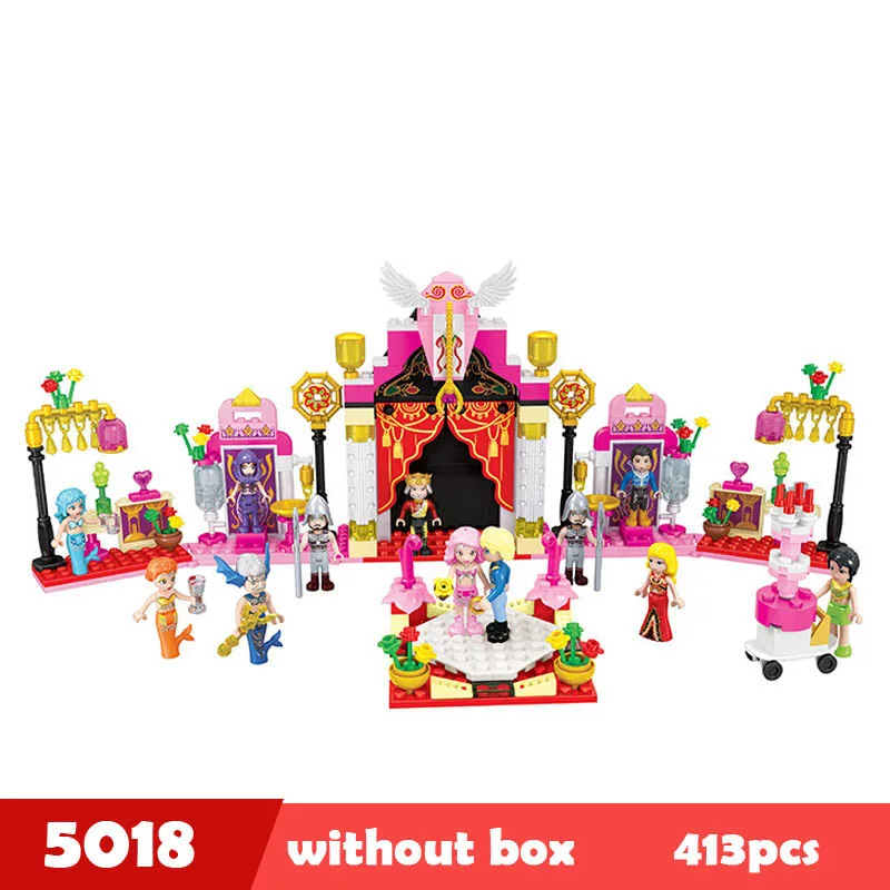 QWZ Игрушки для девочек Русалка Принцесса модель строительные блоки кирпичи Обучающие игрушки друзья для детей Подарки