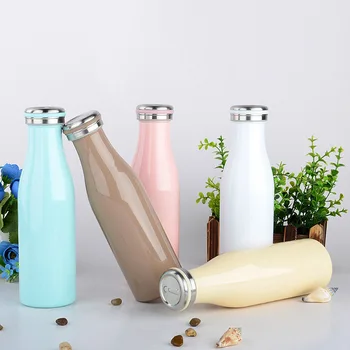 

50pcs 12oz/17oz creative thermos bottle stainless steel bottle vacuum cup insulated travel mug water bottle