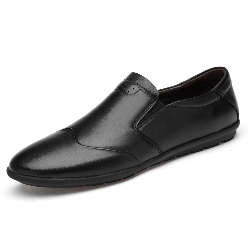 

Genuine Leather Men Flat Shoes Outdoor Man Moccasins Fashion Brown Black Male Loafers Driving Fashion Comfortable