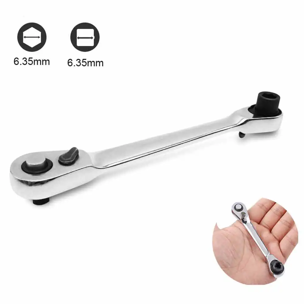 Professional and Durable Mini Quick Ratchet Wrench 1//4 Quick Rod Screwdriver Socket Wrench Tools Main Tools