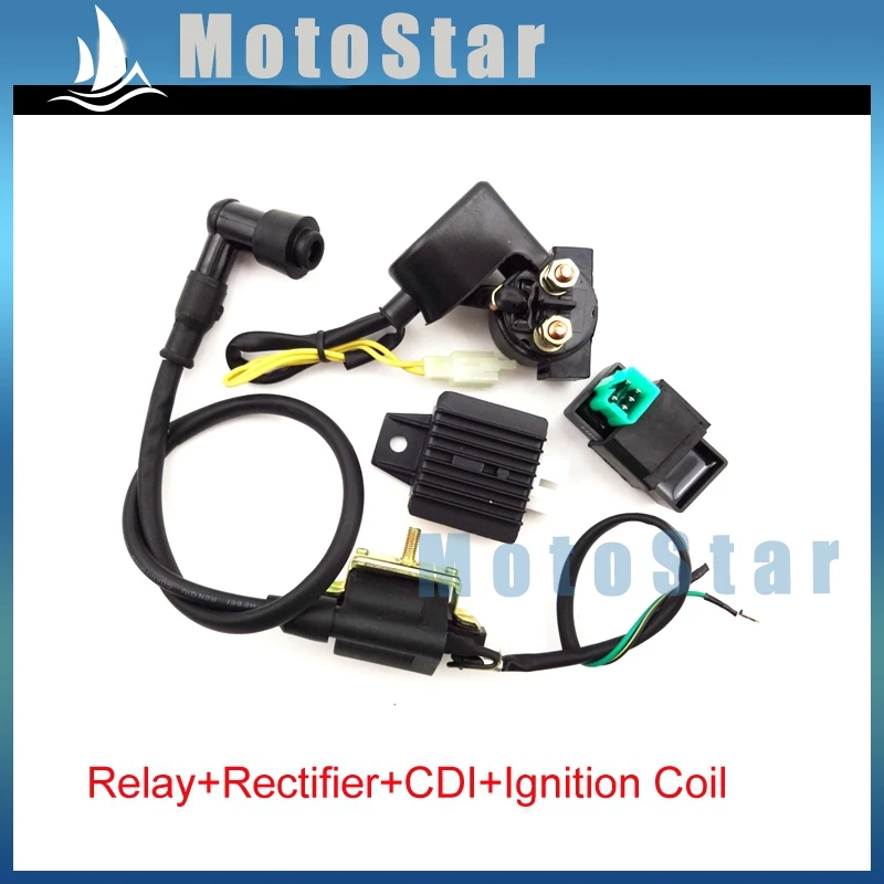 

Ignition Coil AC CDI Box Regulator Rectifier Relay For 50cc 70cc 90cc 110cc Engine Lifan Loncin Taotao Roketa Chinese ATV Quad