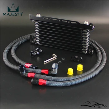 

10 Row AN10 Trust Oil cooler w/Bracket Hose Kit Fits For BMW E36/E46 M3 135/E90 335