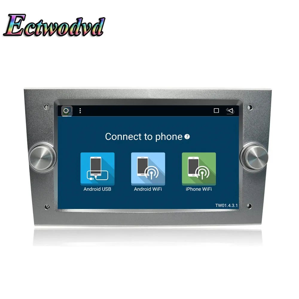 Best Ectwodvd Octa Core Android 8.1 Car DVD GPS Navigation Radio Stereo for Opel Meriva(06-2010)/Vivaro(2006-2010)/Zafira(2005-2011) 7