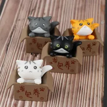 4 шт./компл. креативный мини прекрасный кот DIY Ландшафтный узор из пвх садовый орнамент микро пейзаж в горшках