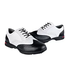 Pgm Брендовые мужские туфли в английском стиле для гольфа, кожаные водонепроницаемые кроссовки для тренировок, Мужские дышащие кроссовки с шипами AA51034