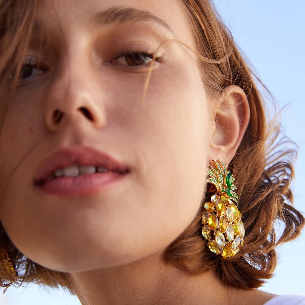 JUST FEEL Boho Fashion ZA Simulated Pearl Tree Dangle Drop Earrings For Women Hanging Statement Metal Earrings Jewelry Wedding