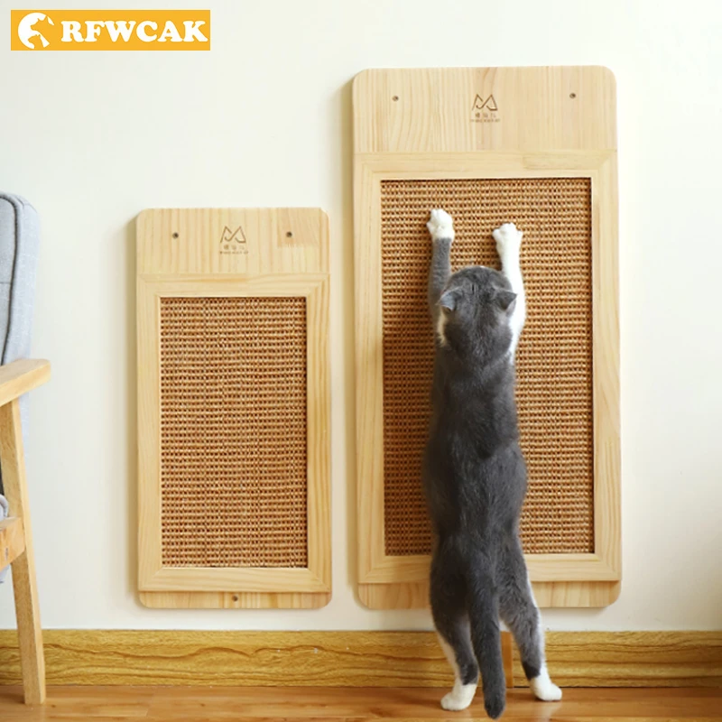 RFWCAK кошачья деревянная доска для царапин кошка настенное крепление