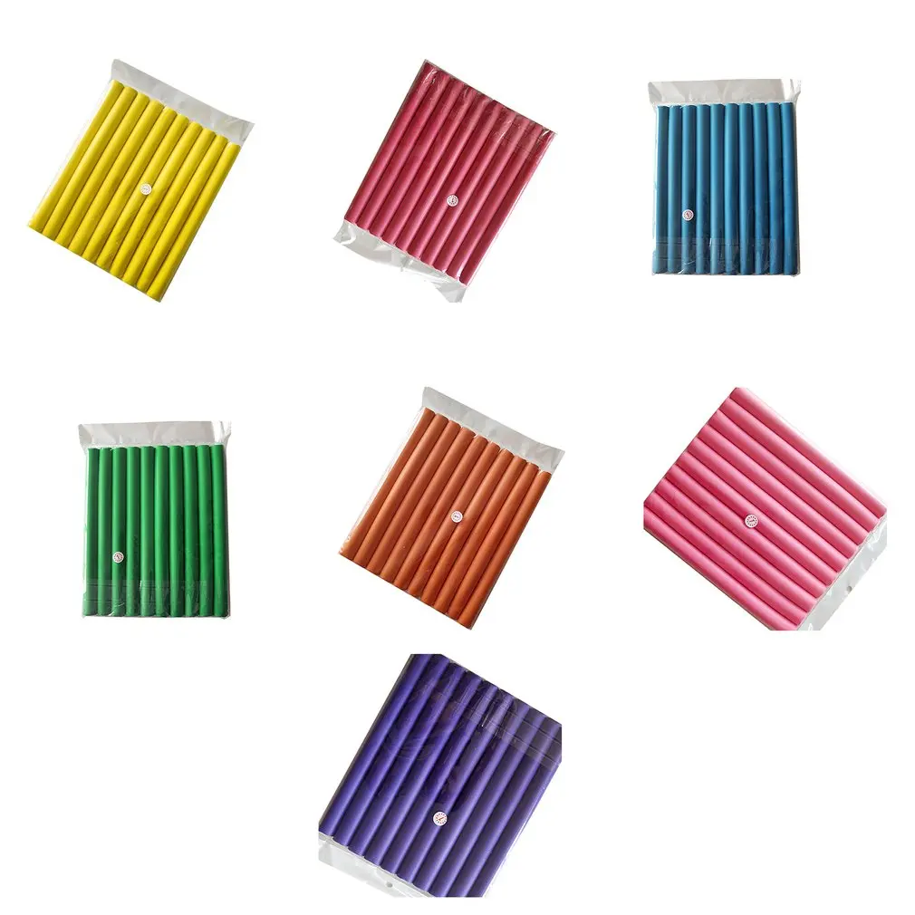 10PCS/SET Soft Hair Curler Roller Curl Hair Bendy Rollers DIY Magic Curlers Tool Styling Rollers Pearl Cotton Curling