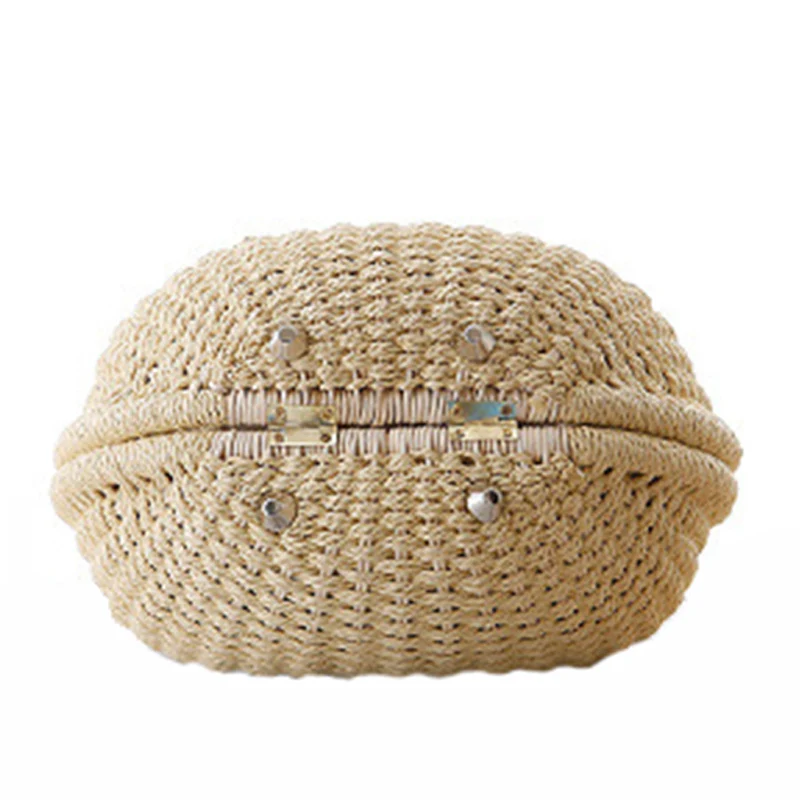 Women Bohemian Straw Bag Snail's Nest Female Summer Beach Bags Vintagge Rattan Handmade Lady Handbag Knitted Tote Bolsa SS3017 (5)