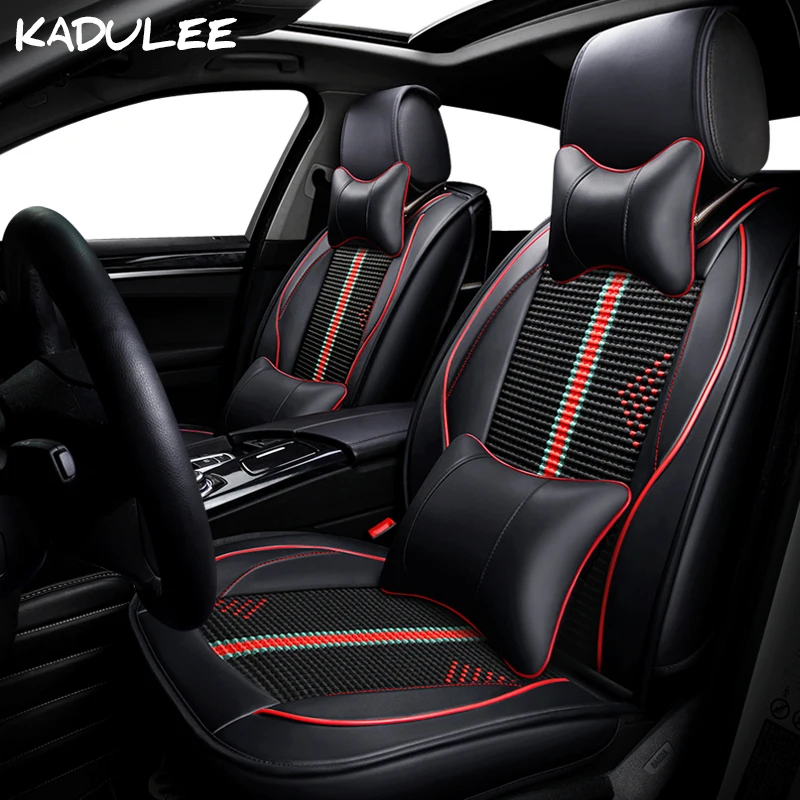 KADULEE ice silk car seat cover for smart fortwo mercedes w203 w211 nissan note qashqai bmw e90 aut