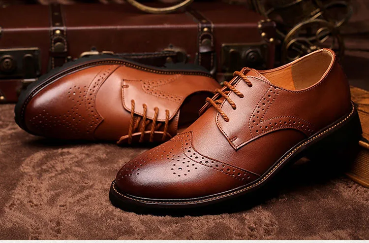 Модные брендовые туфли-оксфорды; Мужская обувь из натуральной кожи; Высококачественная Мужская Повседневная обувь; цвет черный, коричневый; ZHK237