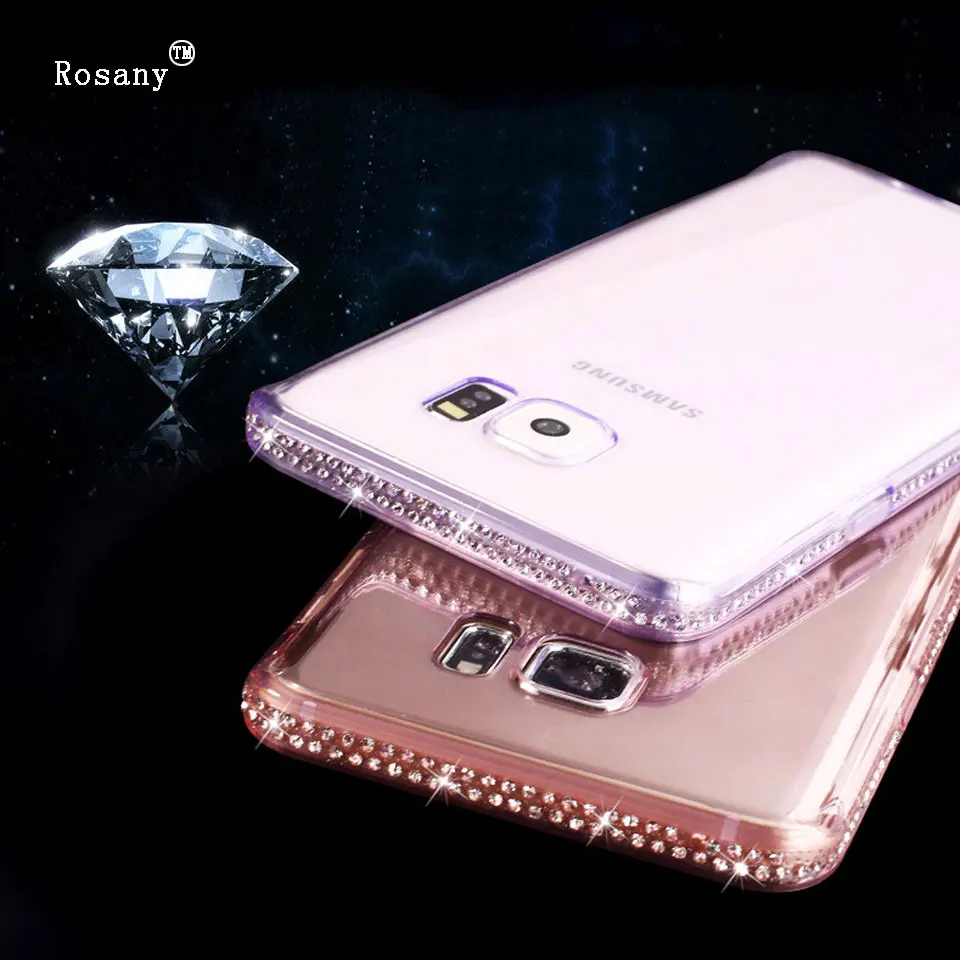 Diamond TPU Phone Cases For Samgung Galaxy S8 Plus S9 Note 8 9 S6 S7 Edge A3 A5 A7 J3 J5 J7 Pro 2016 2017 Gitter Silicone Cover |
