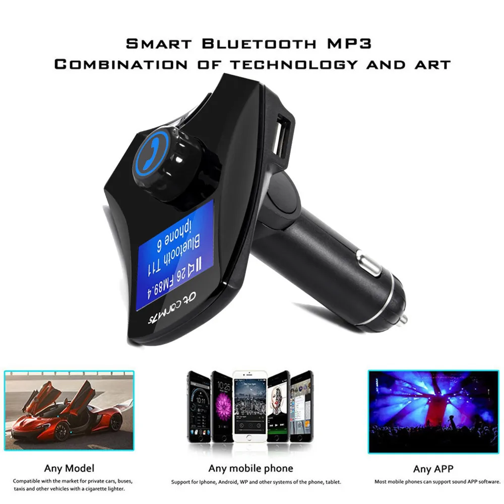 Bluetooth Car Kit MP3 Player FM Transmitter Wireless Radio