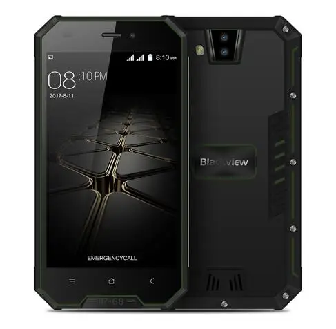 Blackview BV4000 Pro IP68 водонепроницаемый смартфон 8 Мп двойная задняя камера 4," HD Android 7,0 четырехъядерный 2 ГБ+ 16 Гб 3680 мАч мобильный телефон - Цвет: Зеленый