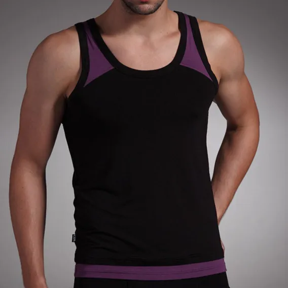 

Sleeveless Slim Fit Tank Top Men Model Spandex High Qulaity Gym Top Men Undershirt Slim Bodybuilding Casual Mens Clothes 1312
