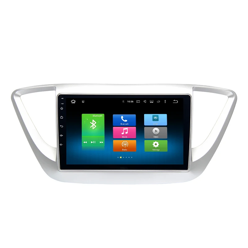 Cheap Android 8.0 car GPS radio player for Hyundai Solaris Verna GPS 2016 2017 with Octa core px5 4G RAM wifi 4g usb auto Multimedia 1
