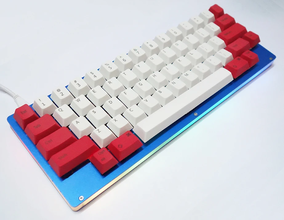 HHKB механическая клавиатура Gateron Cherry MX переключатели ЧПУ Алюминиевый Чехол пластина GH60 PCBA Al Feet USB кабель QMK программируемый