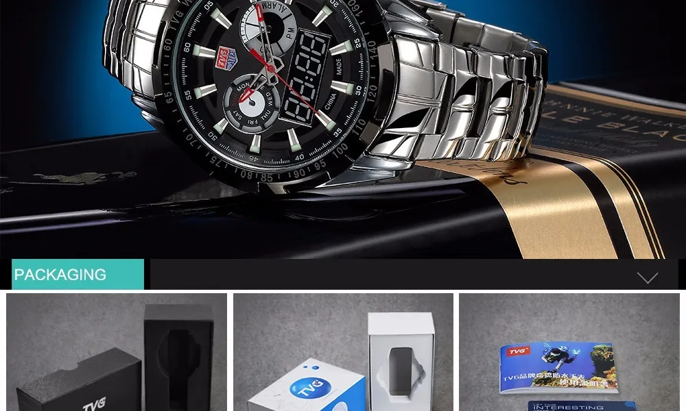 Лидирующий бренд Мужские часы TVG мужские спортивные часы модные водонепроницаемые военные армейские часы из нержавеющей стали мужские наручные часы reloj hombre