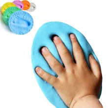 100g Air Drying Soft Clay Baby Handprint Footprint Imprint Kit Casting Parent child hand ink pad