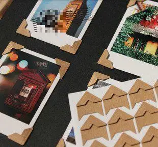 

(72pcs/Set) Kraft Paper Corner Stickers Scrapbooking Stationery Set Diary Sticker Scrapbook School Supplies