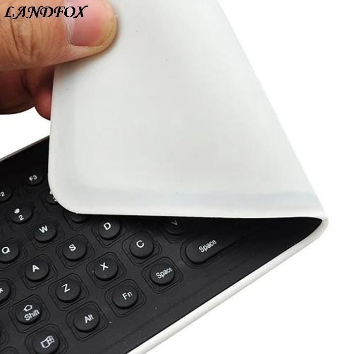 LANDFOX 2020 Портативная USB мини Гибкая силиконовая клавиатура для ПК Складная