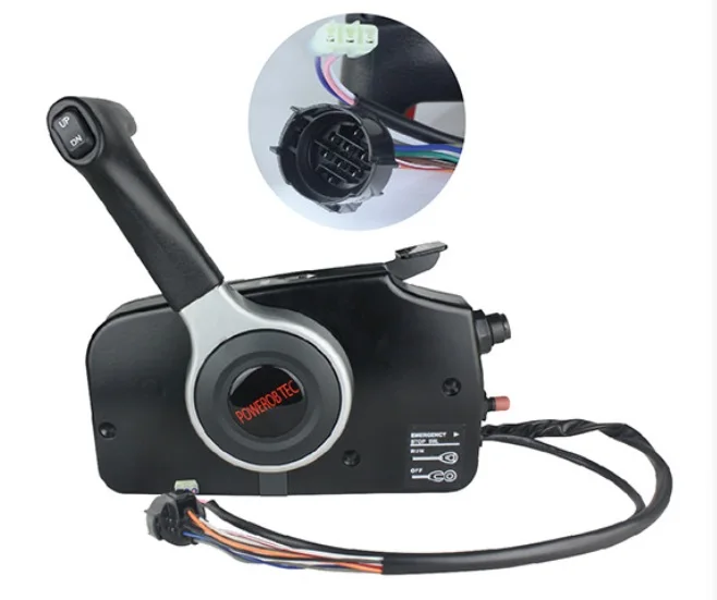 

8Pin Boat Outboard Remote Control Box With 2ft Cable Right Side PUSH Throttle