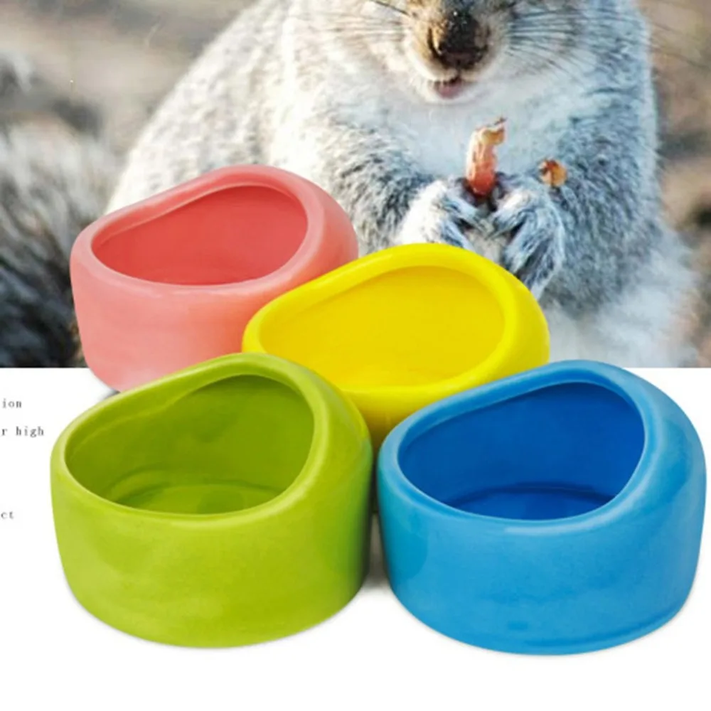 Indah Hamster Keramik Mangkuk Makanan Air Snack Feeder Untuk Hewan