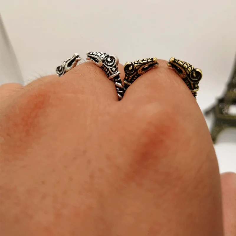 

Viking Dreki ring adjustable Jewelry Ring Men Women Ethnic Drop Shipping