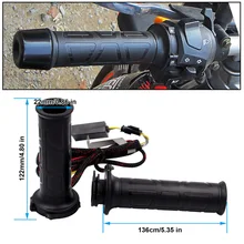 1 пара 12 В 12 Вт-24 Вт 22 мм Регулируемый температурный руль мотоцикла универсальная электрическая ручка с подогревом мотоцикл нагревательные ручки набор