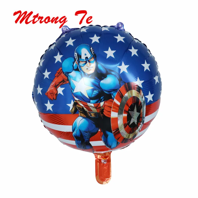 

10pcs 18inch Captain America Foil Helium Balloon Kids Birthday Party Decoration Avengers Baby Shower Balloons Air Golbos
