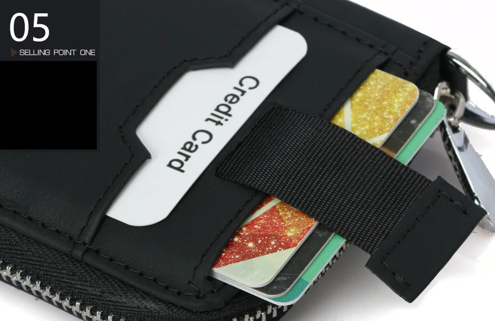 Bisi Goro держатель карты клатч тонкий кошелек монета Кредитная карта кошелек билетная карта сумка RFID Мужская карта карман набор черный кошелек