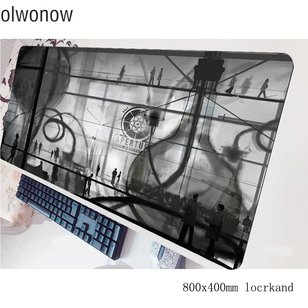 

portal 2 mouse pad gamer 80x40cm gaming mousepad hot sales notbook desk mat High-end padmouse games pc gamer mats gamepad