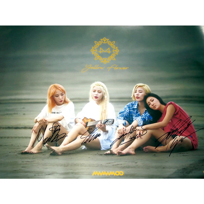 MAMAMOO с автографом mini6th альбом желтый цветок CD корейский+ 032018