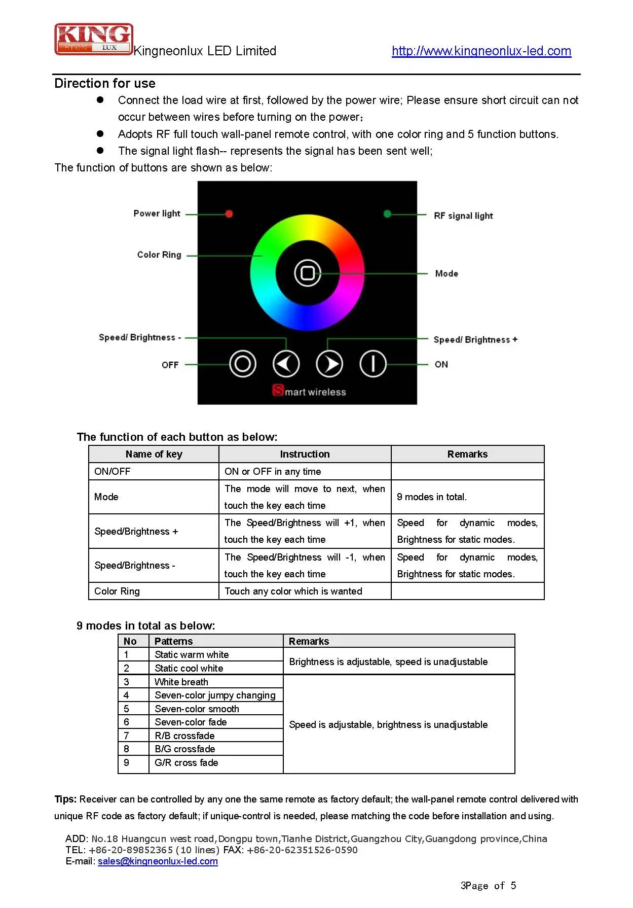 Цвет Мечты RGB полоса сенсорный пульт дистанционного управления Светодиодный переключатель настенный, умный Беспроводной RF пульт RGB синхронизация контроллер DC12V-24V 3CH