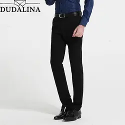 Dudalina классический Бизнес Повседневное брюки Для мужчин платье брендовая одежда Для мужчин s формальный мужской для брюки прямые полной