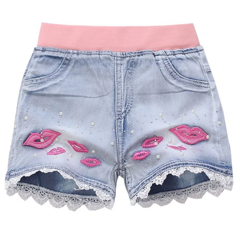 Summer Fashion Children Denim Shorts Baby Girls Cotton Sand Short Kids Girl Casual Jeans Shorts 3-12Yyears