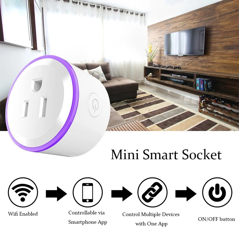 

Electrical Socket Smart Plug Wifi Smart Socket Power Monitor US Korea Plug Outlet Works With Google Home Mini Alexa