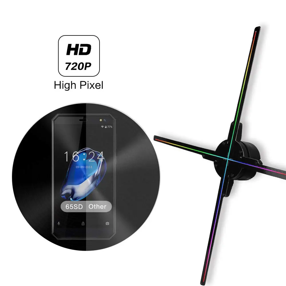 3D проектор голограммы Z3 с Wi Fi 65 см|Рекламная подсветка| |